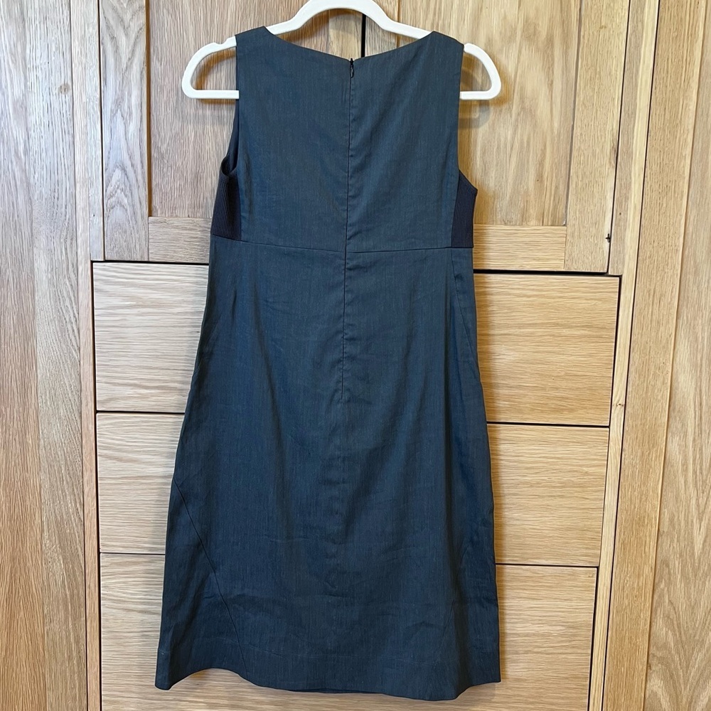 Tonet Italy Beaded Linen Shift Mini Dress Grey Size IT 40 US 4 Neutral Chic - Picture 5 of 9
